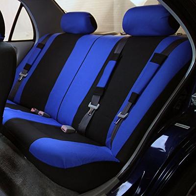 FH Group Car Seat Covers Combo Full Set with Carpet Floor mats