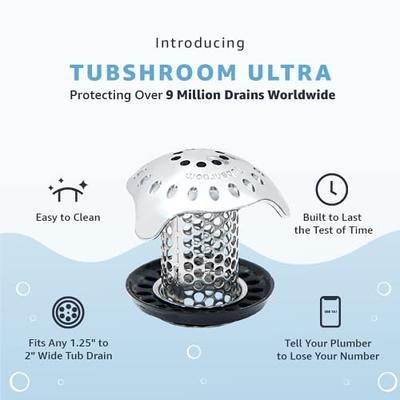 TubShroom Ultra Revolutionary Bath Tub Drain Protector Hair Catcher/Strainer/Snare  Stainless Steel, 1-Pack, Silver - Yahoo Shopping