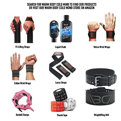 Warm Body Cold Mind V1 Lifting Wrist Straps for Olympic Weightlifting, Powerlifting, Bodybuilding, Functional Strength Cross Training - Heavy-Duty