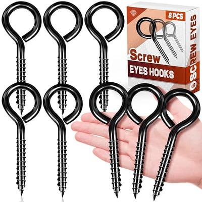 2.5 Inch Heavy Duty Eye Hooks, 10 Pack Stainless Steel Eye Screws, Screw in  Eye Hooks for Wood, Securing Cables Wires, Anti-Rust Self Tapping Eyelet  Screw Eye Bolts for Indoor & Outdoor