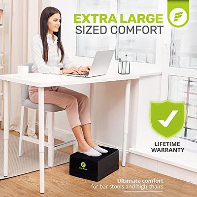 ErgoFoam Adjustable Desk Foot Rest - Orthopedic Teardrop Design