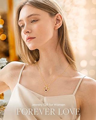 LOUISA SECRET Birthstone Heart Necklaces for Women, 18k Gold Plated and 925  Sterling Silver Infinity Forever Love Pendant Necklaces, Birthday  Anniversary Jewelry Gift for Her Mama Wife Mom - Yahoo Shopping