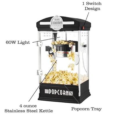 GREAT NORTHERN 8 oz. Red Matinee Countertop Popcorn Machine with 5 Popcorn  Packs 83-DT6025 - The Home Depot
