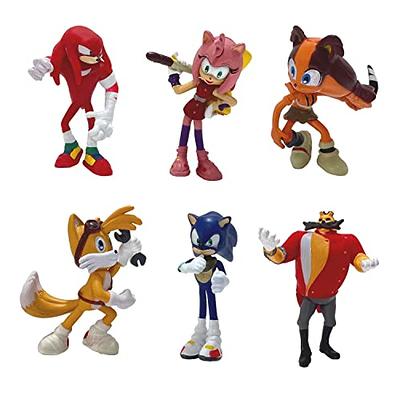 6 PCS Christmas Decorations Sonic The Hedgehog Toy Action Figures