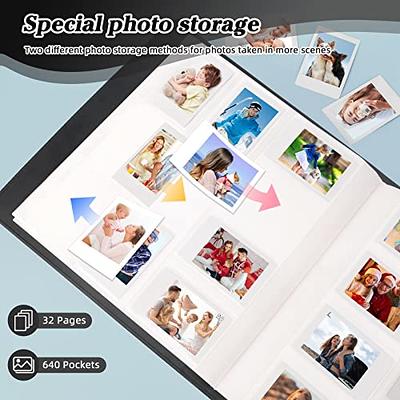 640 Pockets Photo Album for Fujifilm Instax Mini 12 11 90 40 9 8+ 8 LiPlay  Instant Camera, Polaroid Snap/PIC-300/Z2300/ SocialMatic Instant Cameras &  Zip Instant Printer (White) - Yahoo Shopping