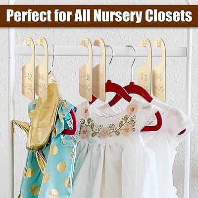 Elvaesther Nursery Decor Hanger Dividers, Wooden Baby Closet