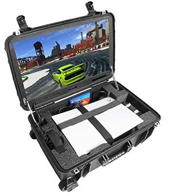 Case Club Waterproof Gaming Station to fit Xbox One X/S. Portable Gaming  Station with Built-in Monitor & Storage for Controllers & Games, Gen 2