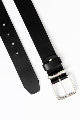 Leather Belt Strap - Men's Ratchet Belt - Black Vegetable Tanned