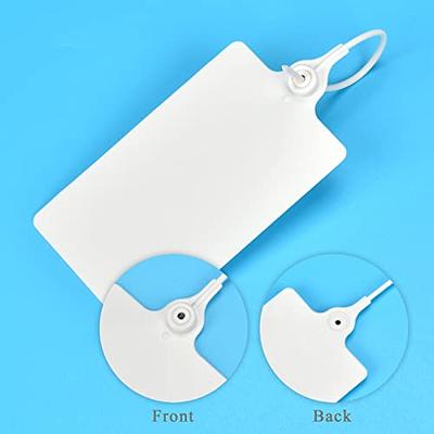 LeadSeals 100 Plastic Tags Shipping Tags Water Proof Tags for Labeling  Shipping Labels Security Seals Writable Marker Ties Hanging Tags Storage  Tag