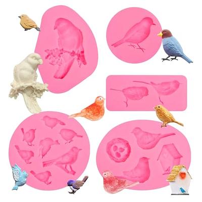 Muyulin Jungle Theme Safari Animal Chocolate Molds Silicone, 3 Packs Safari Mold with Lion Giraffe Monkey Elephant Leaf Fondant Mold for Baby Shower Cake