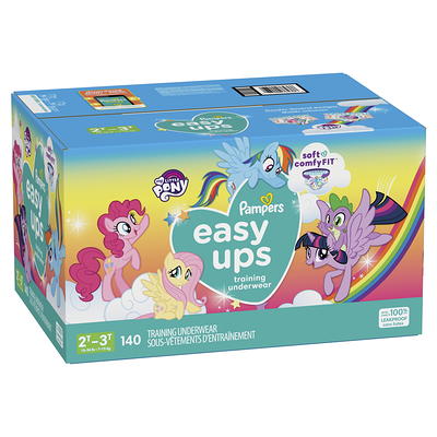 Pampers Easy Ups Girls & Boys Potty Training Pants - Size 2T-3T, 140 Count,  My Little Pony Training Underwear