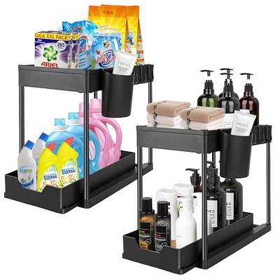 Ryhpez Under Sink Organizers and Storage, 2-Tier Cabinet Organizer Storage  with Sliding Baskets Drawer for Kitchen Bathroom (Black) - Yahoo Shopping