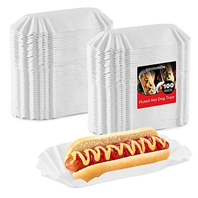 Disposable Aluminum Foil Two Compartment Hot Dog Tray #215