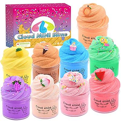 ICHICHI Rainbow Cloud Slime,Non-Sticky and Super Soft Scented Slime,Stress  Relief Toy