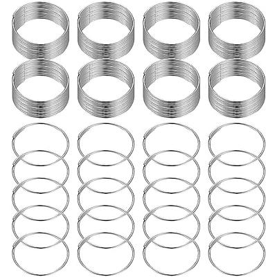 1/2 Inch Split Key Rings,Stainless Steel Dog Tag Ring,Small Key Chain Ring  for Craft,Car Keys,Women and Men Car Key Rings - Pack of 60 Pcs