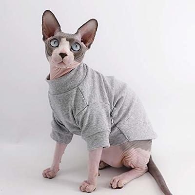 Hairless Cat Clothes Comfortable Elastic Soft Sphynx Cat Clothes Devon Cat  Clothes Kitten Clothes Cat Clothes for Small Cats and Dogs (X-Large)