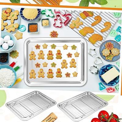 Uiifan 24 Pcs Baking Sheet with Rack Set 12 Baking Pans and 12 Baking Racks  Cookie Sheet Bacon Cooker Size 14 x 10.4 x 1 Inch Bakeware Stainless Steel Sheet  Pan for Oven - Yahoo Shopping