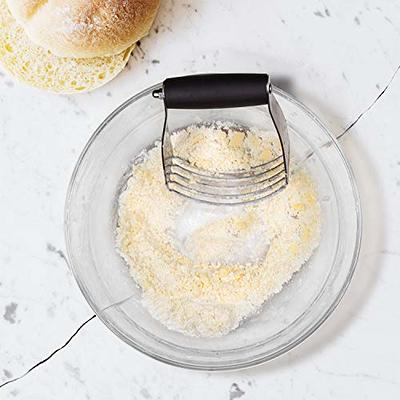 Stainless Steel Dough Blender Pastry Cutter Flour Butter Mixer Pastry  Blender with Rubber Handle Biscuit Pizza