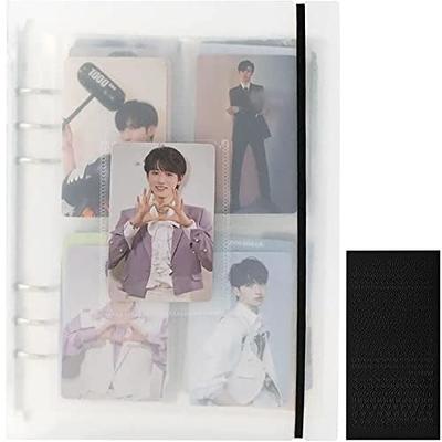 Photocard Binder A5 Kpop Photocard Holder Book, 200 Pockets Kpop Photocard  Binder, Large Capacity A5 6 Ring Kpop Photo Card Binder Photocard Album