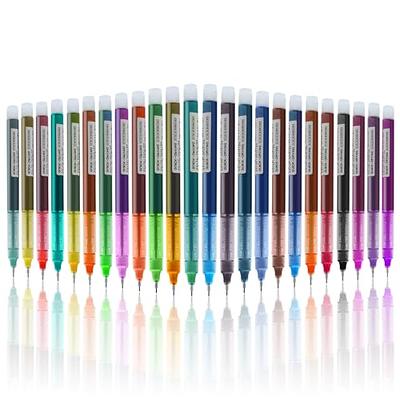 USUAL Colored Pens Gel Pens Liquid Ink Rollerball Pens Fine Point Pens Note  Taking 0.5mm Pens Vivid Colorful Pens Great for Kids Adult Doodling