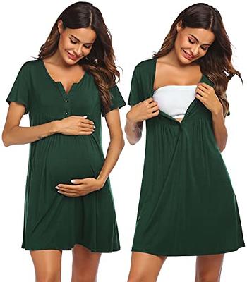  Sosolism Hospital Nightgown Womens Maternity Nursing  Sleeveless Chemise