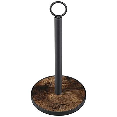 Paper Towel Holder Countertop,Black Paper Towel Holder Stand with 6.7inch  Diameter Large Base for All Kitchen Paper Roll