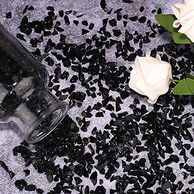 Crushed Glass for Crafts Broken Glass Pieces Decorative Reflective Tempered  Crushed Mirror Pieces Vase Filler Crush Glass for Vase Pool, Bar, Fish