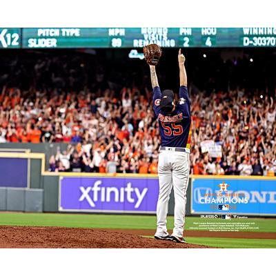 Atlanta Braves Unsigned 2021 MLB World Series Champions Final Out Photograph