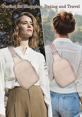 MoKo Vegan Leather Sling Bag - Small Trendy Casual Detachable Shoulder  Strap Crossbody Bags for Women and Men Hiking Travel