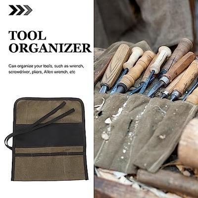 Tool Roll Leather Bag Pouch,multi-purpose Canvas Tool Roll,?wrench