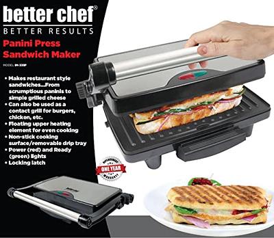 Better Chef Non Stick Sandwich Maker Grill White - Office Depot