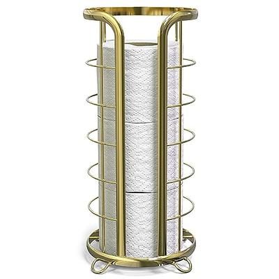 BROOKSTONE, Bronze Toilet Paper Holder, Freestanding Bathroom Tissue  Organizer, Minimalistic Storage Solution, Modern