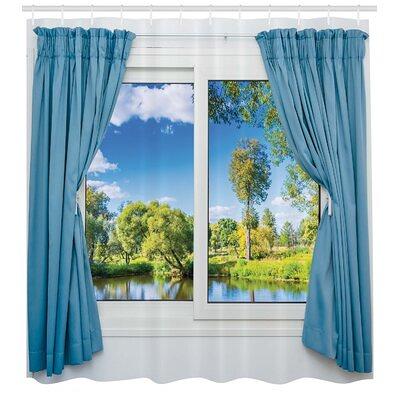 Shower Curtain Set + Hooks East Urban Home Size: 84 H x 69 W - Yahoo  Shopping