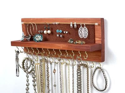 Wall Mount Jewelry Organizer, Necklace Holder, Earring Holder