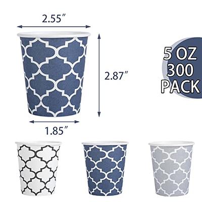 Comfy Package [300 Count] 3 oz. Small Paper Cups, Disposable Mini Bathroom Mouthwash Cups - Assorted Colors