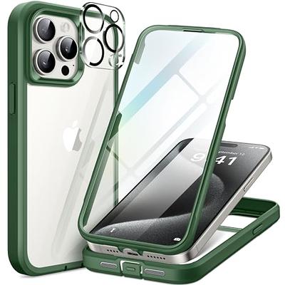 For iPhone 15 Pro Max Case with Camera Lens Protector Full Protection Clear