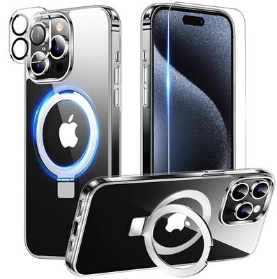 Temdan for iPhone 12 Case for iPhone 12 Pro Case,[Compatible with  Magsafe][2 Pcs Glass Screen Protector] [Not Yellowing] Slim Thin Shockproof  Phone