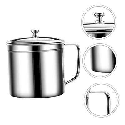 Grease Container With Strainer, 3l Stainless Steel Cooking Oil