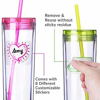 Tumbler With Straw Skinny Tumbler Cups With Straws Skinny Matte Tumbler  Tumblers With Lids and Straws Bridesmaid Gifts 
