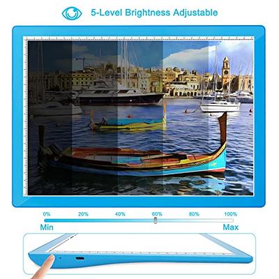Rechargeable A2 Large Tracing Light Box with 3-Color Light Modes, Wireless  Ultra-Thin LED Light Board with 6-Level/Stepless Brightness, Cordless Trace