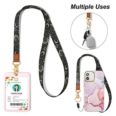 Hsxnam Neck Lanyard Key Chain, Long Lanyard Strap Keychain Holder for Women  Men Car Keys ID Badges Card Wallet Phone Camera, Gold Moon - Yahoo Shopping