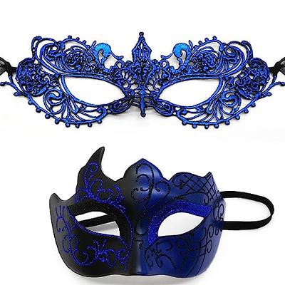 blue and black masquerade masks