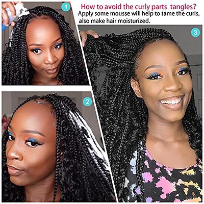 CROCHET BOX BRAIDS  How to Make Crochet Braids with Curly Ends