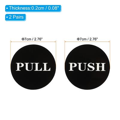 2.8 Push Pull Door Sign, 2 Pairs Acrylic Self-Adhesive Sign - Yahoo  Shopping