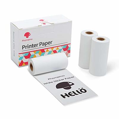 Phomemo 4.3 White Non-Adhesive Thermal Paper, Sticker Paper for Phomemo  M04S/M04S Bluetooth Thermal Printer, Black on White, 110mm x 3.5m, 3-Rolls  - Yahoo Shopping