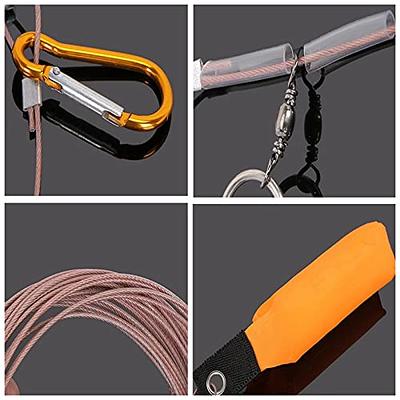 Fishing Stringer Holder, Live Fish Buckle Lock with Float, Big Fish Wire  Fish Lock, Fish Stringer, Fishing Tool Supplies 10 Snaps 