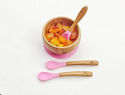 Avanchy Pink Stainless Steel Baby Feeding Spoons