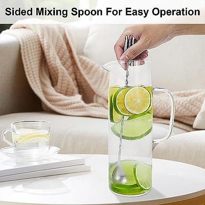 50Oz Water Jugs For Fridge Glass Pitcher With Lid High