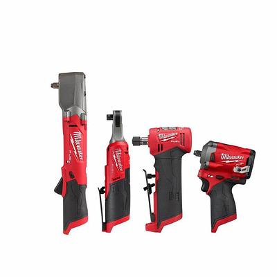 Milwaukee M12 FUEL 12V Li-Ion Cordless 3/8 in. Impact Wrench with Right  Angle Impact Wrench, High Speed Ratchet & Die Grinder - Yahoo Shopping