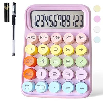 Pink Calculator,desk Calculator 12 Digit With Large Lcd Display